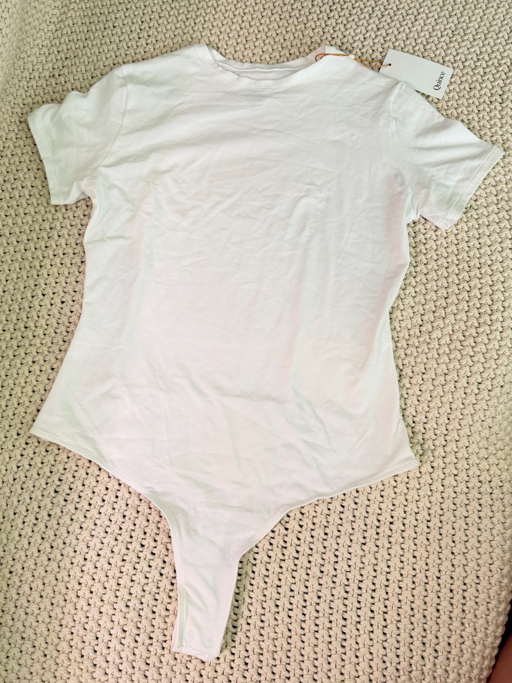 Quince — Stretch Cotton Jersey Short Sleeve Bodysuit - Picture 3 of 5